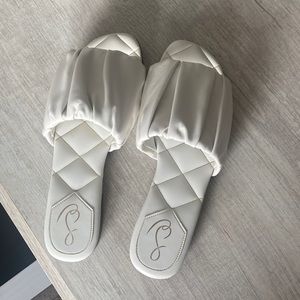 White Sam Edelman Cushion Sandals